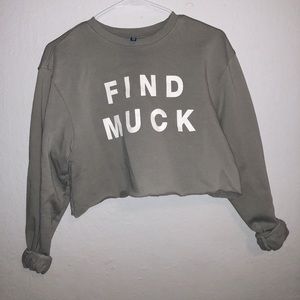 CROPPED PRINT PULLOVER